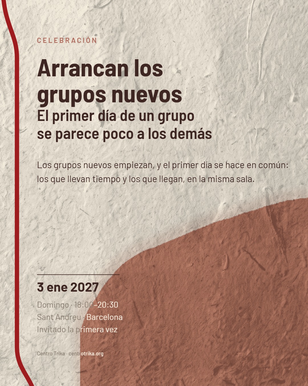 Cartel de la celebración del 3 de enero de 2027: arrancan los grupos nuevos