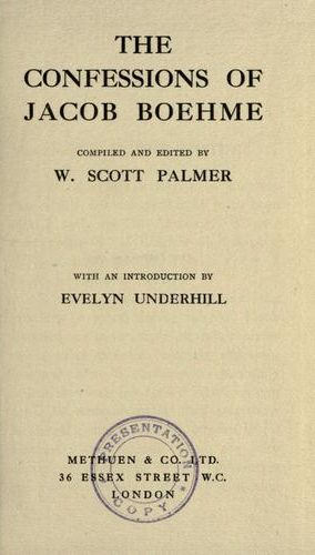 Portada de The Confessions of Jacob Boehme