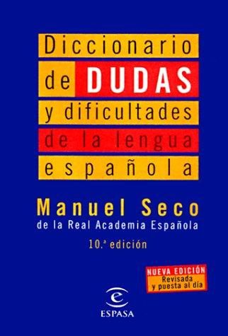 Portada de Diccionario de dudas y dificultades de la lengua española