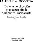 Portada de La escuela moderna