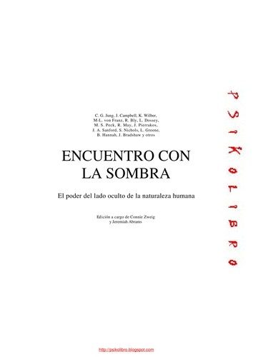 Portada de Encuentro con la sombra. El poder del lado oculto de la naturaleza humana (título original Meeting the Shadow)