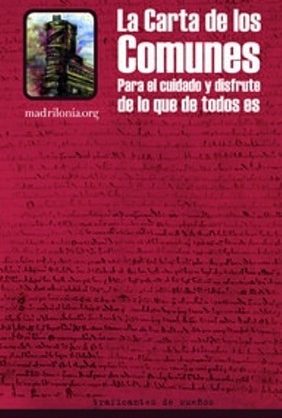 Portada de La Carta de los Comunes. Para el cuidado y disfrute de lo que de todos es