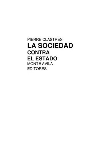 Portada de La sociedad contra el Estado