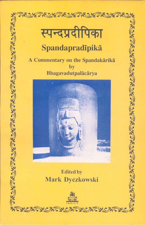 Portada de Spandapradīpikā. A commentary on the Spandakārikā